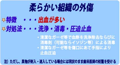 柔らかい組織のケガ