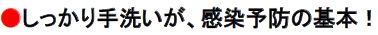 しっかり手洗いが、感染予防の基本！