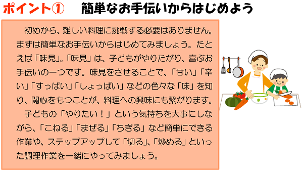 ポイント１簡単なお手伝いからはじめよう